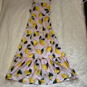cute lemon and flower print summer dress 🍋🌸